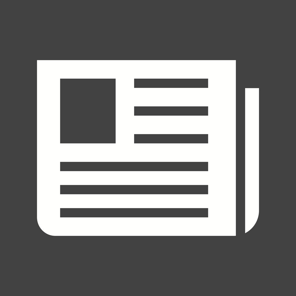 1024x1024 News Glyph Inverted Icon