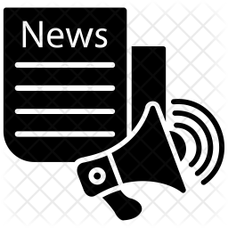 256x256 News Icon Of Glyph Style