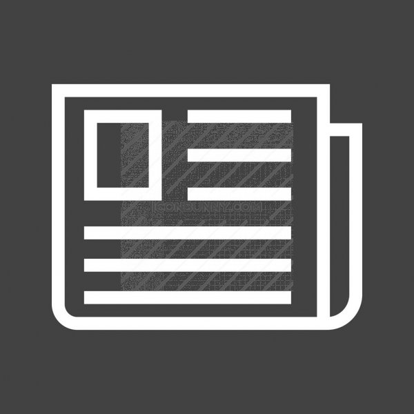 600x600 News Line Inverted Icon