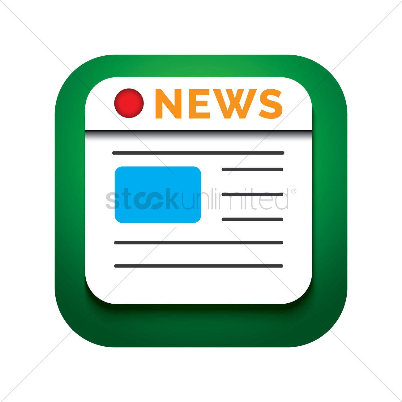 1300x1300 News Icon Vector Image