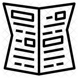 256x256 Newspaper Icon Of Line Style