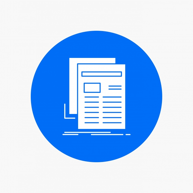 640x640 Gazette Media News Newsletter Newspaper White Glyph Icon