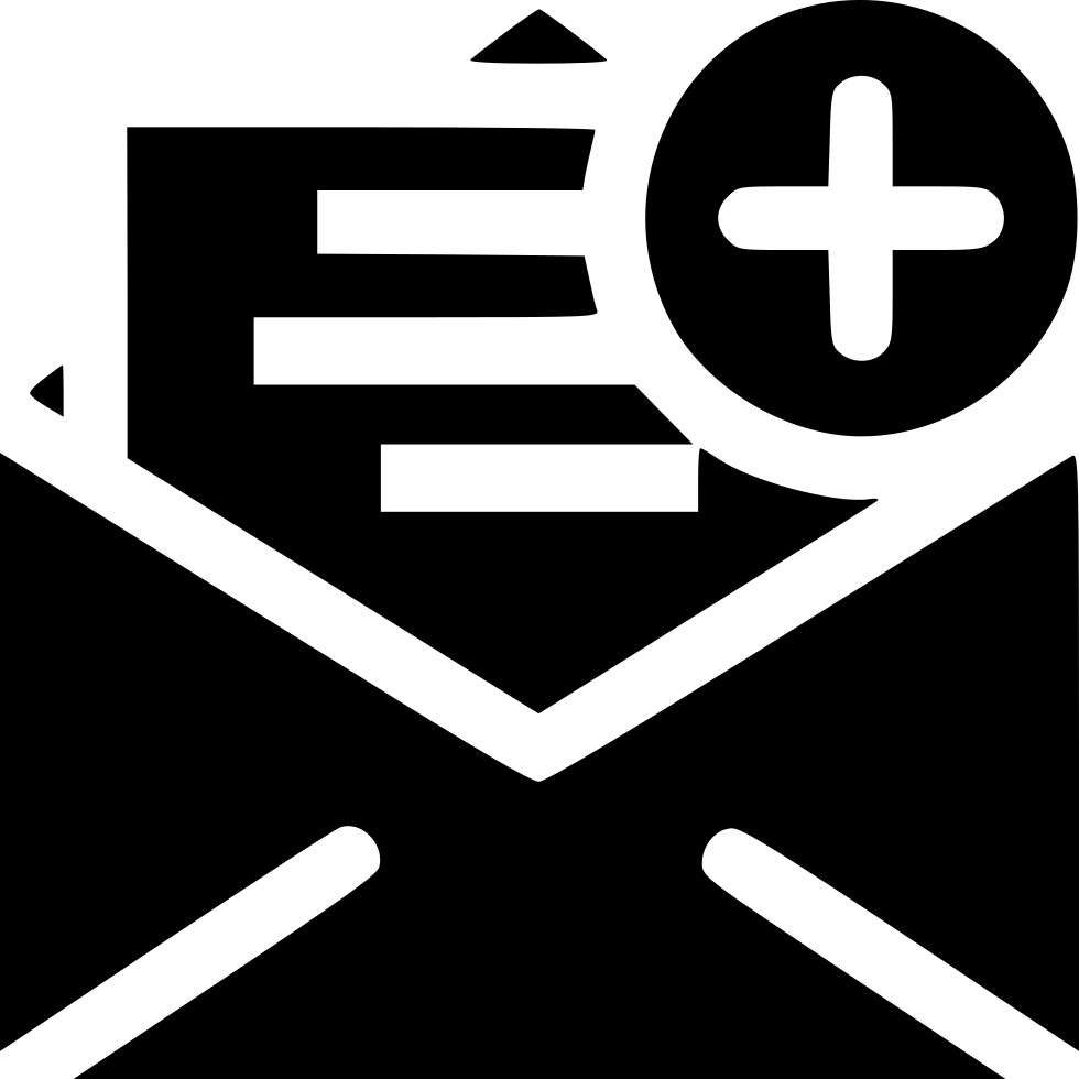 980x980 E Add Insert Plus Letter Newsletter Png Icon Free Download