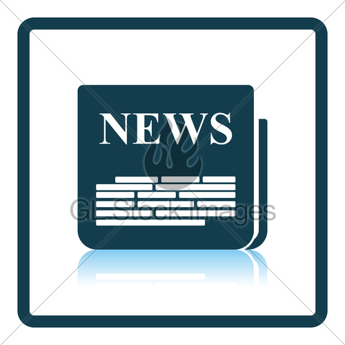500x500 Newspaper Icon Gl Stock Images