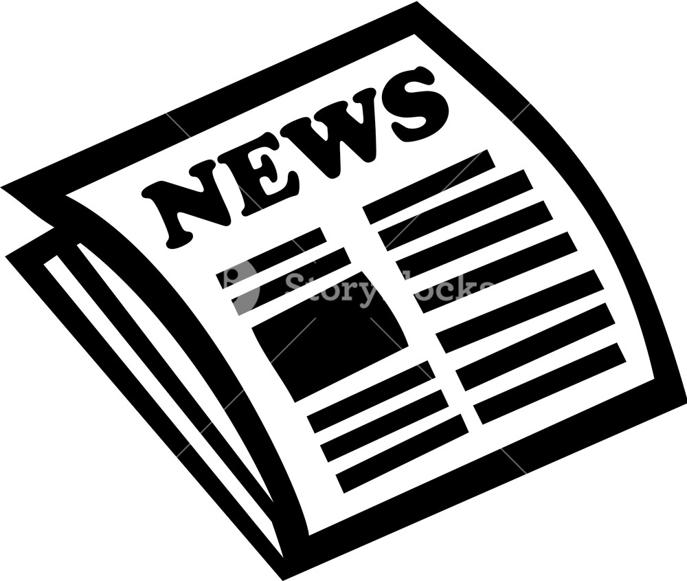 1000x845 Newspaper Icon Symbol Royalty Free Stock Image