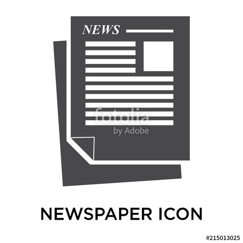 500x500 Newspaper Icon On White Background Modern Icons Vector