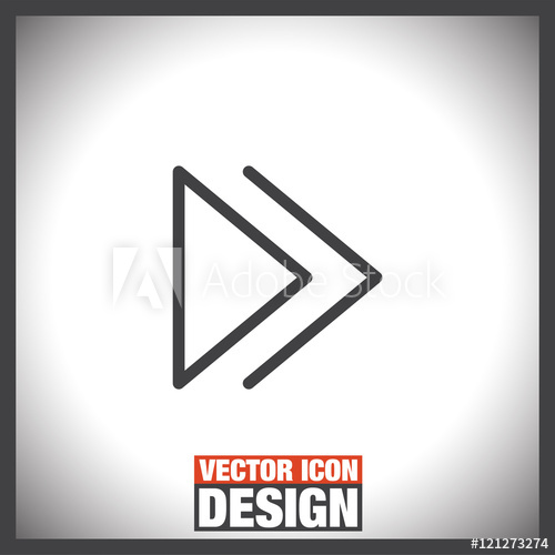 500x500 Forward Button Sign Line Vector Icon Ui Control Forward Button