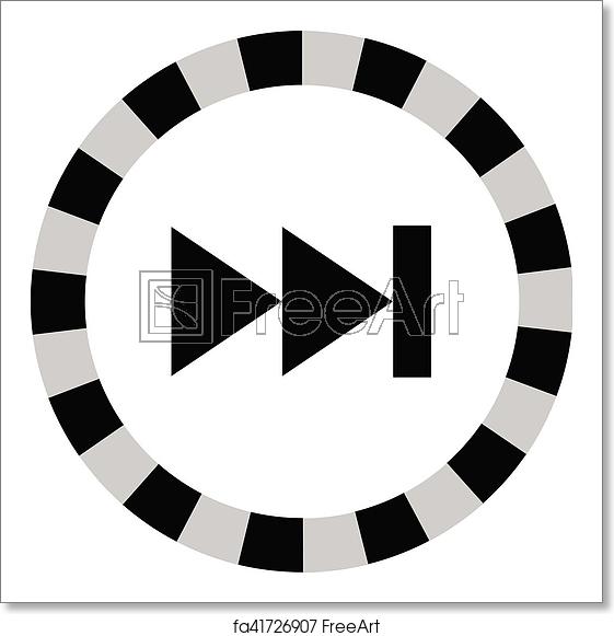 561x581 Free Art Print Of Next Button Vector Icon Freeart