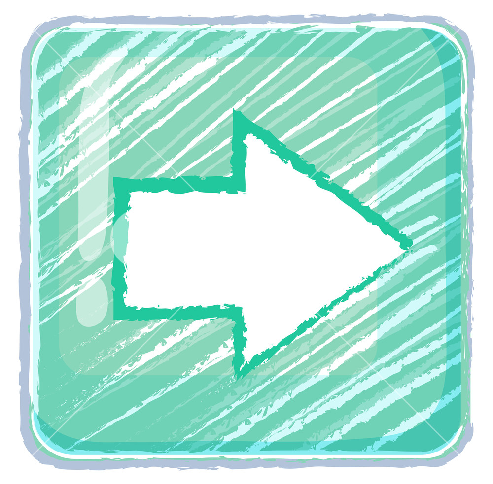 1000x983 Illustration Of A Next Button Icon Drawing On A White Background
