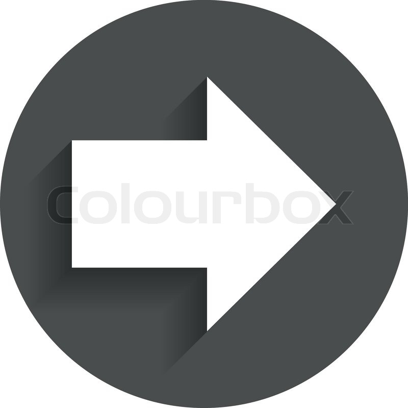 800x800 Arrow Sign Icon Next Button Stock Vector Colourbox