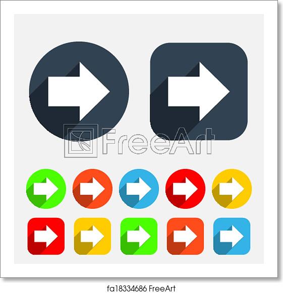 561x581 Free Art Print Of Arrow Sign Icon Next Button Navigation Symbol