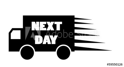 500x273 Truck Next Day Delivery Icon Vector
