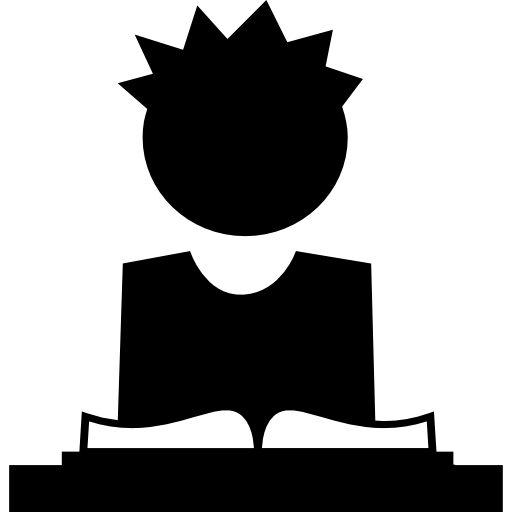 512x512 Boy Reading Study Book To Learn The Lesson For Next Day Class