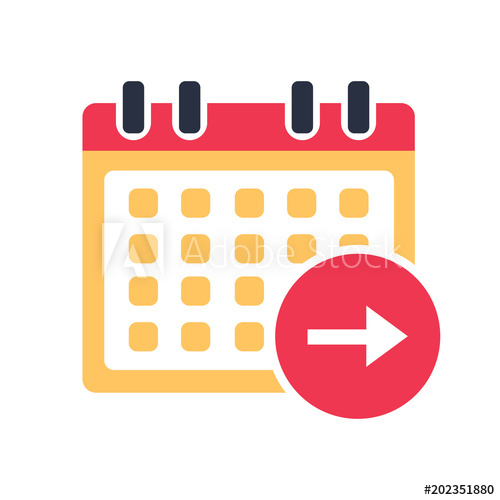 500x500 Calendar Next Day Icon Vector, Event Symbol Agenda Symbol In Flat