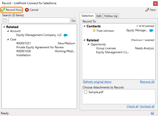640x471 Recording An Email To Salesforce From Outlook