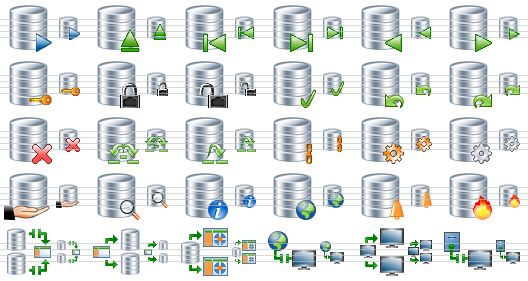 528x281 Database Toolbar Icon Pack