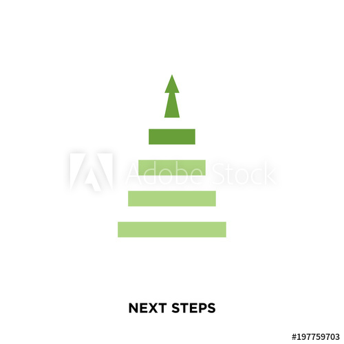500x500 Next Steps Icon Isolated On White Background For Your Web, Mobile