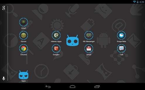 496x310 Icon Pack Nexus Circle Cyano