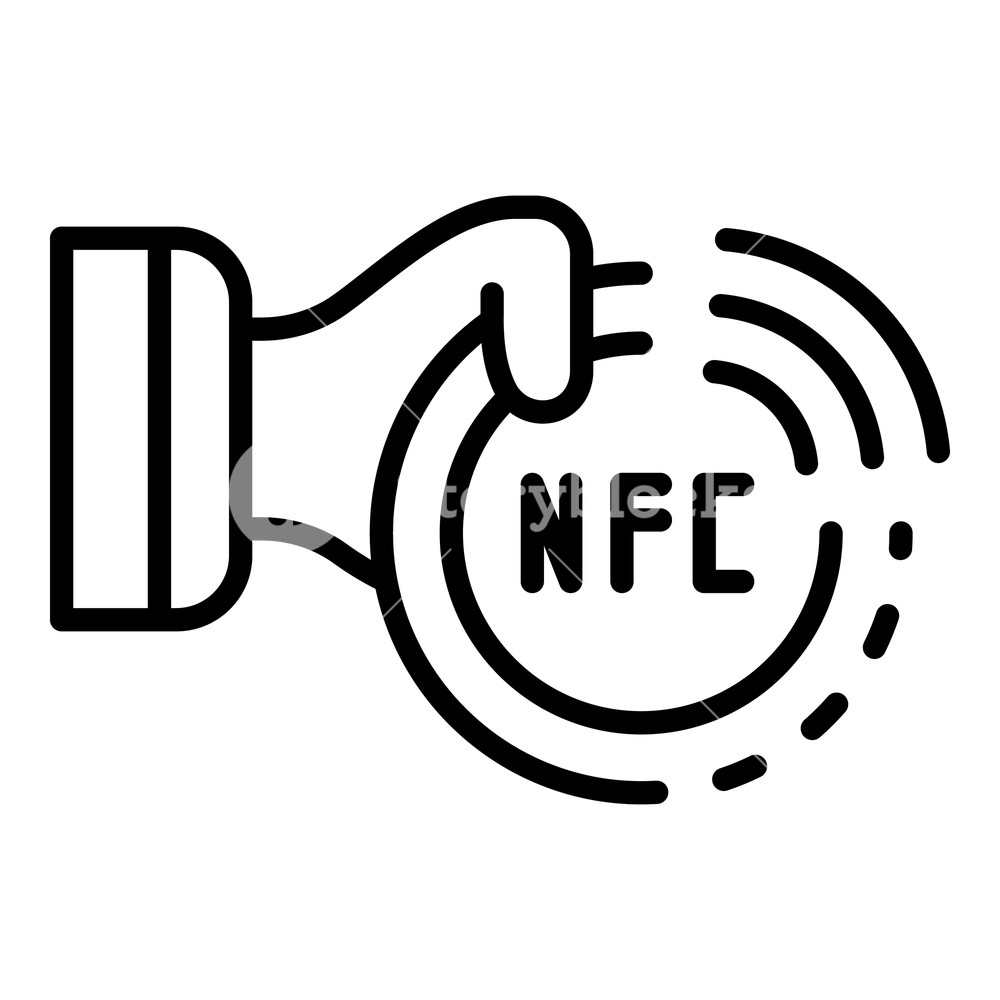 1000x1000 Nfc Technology Icon Outline Nfc Technology Vector Icon For Web