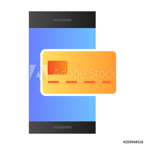 500x500 Metacredit Card And Mobile Phone Flat Icon Nfc Payment Color