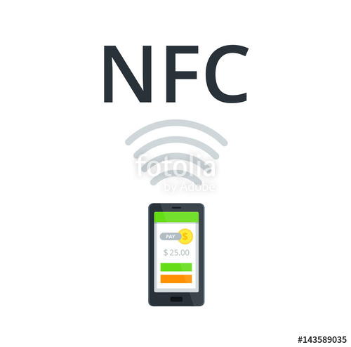 500x494 Nfc And Mobile Payment Flat Isolated Concept Near Field