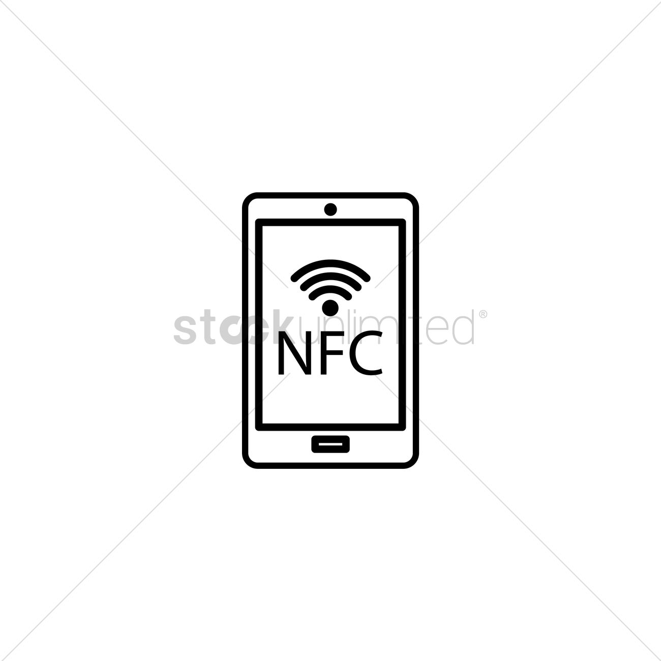 1300x1300 Nfc Phone Icon Vector Image