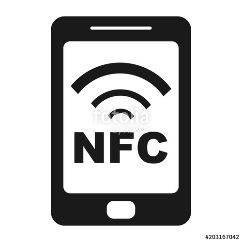 500x500 Nfc Icon On White Background Stock Image And Royalty Free Vector