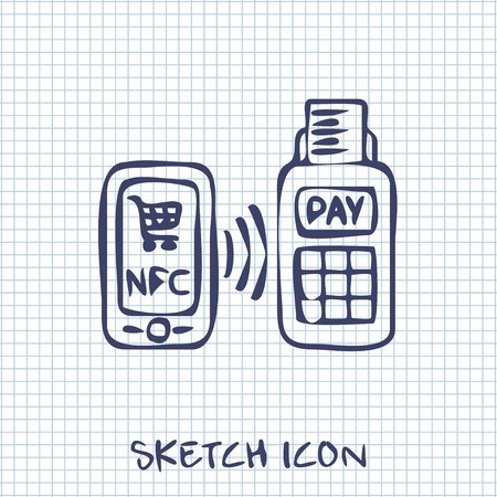 450x450 Nfc Payment From Mobile Phone Icon Royalty Free Vector Graphics