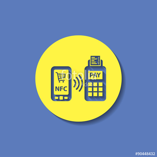 500x500 Nfc Payment From Mobile Phone Icon Stock Image And Royalty Free