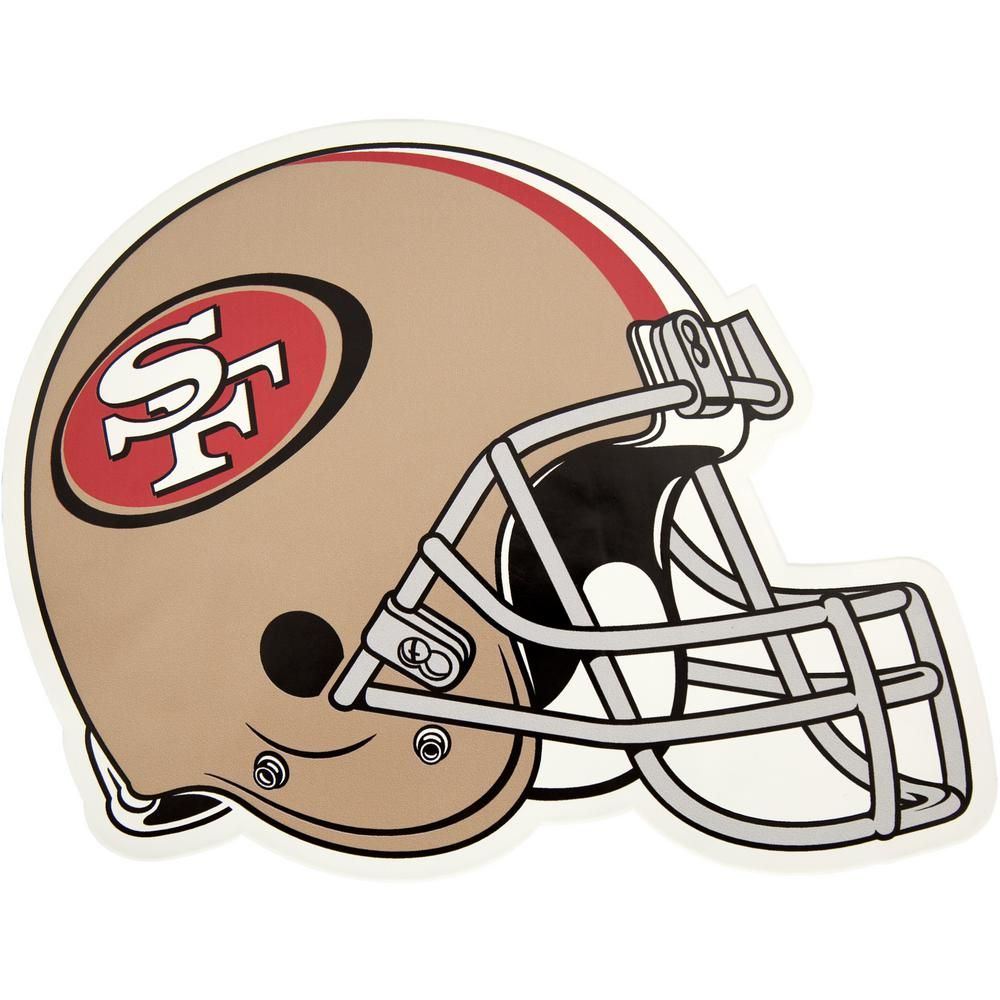 1000x1000 Applied Icon Nfl San Francisco Outdoor Helmet Graphic Large