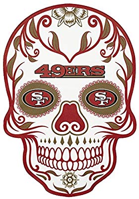 280x400 Applied Icon Nfl Unisex Nfl Outdoor Small Dia De Los Muertos Skull