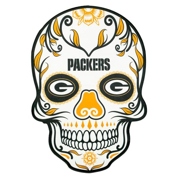 600x600 Applied Icon Nfl Green Bay Packers Outdoor Skull Graphic Large