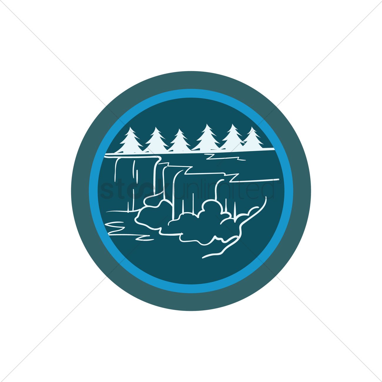 1300x1300 Niagara Falls Vector Image