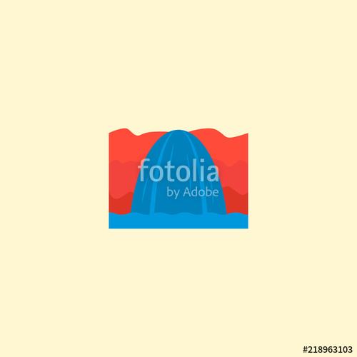 500x500 Niagara Falls Icon Flat Element Vector Illustration Of Niagara