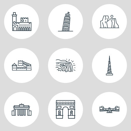 450x450 Vector Illustration Of History Icons Line Style Editable Set