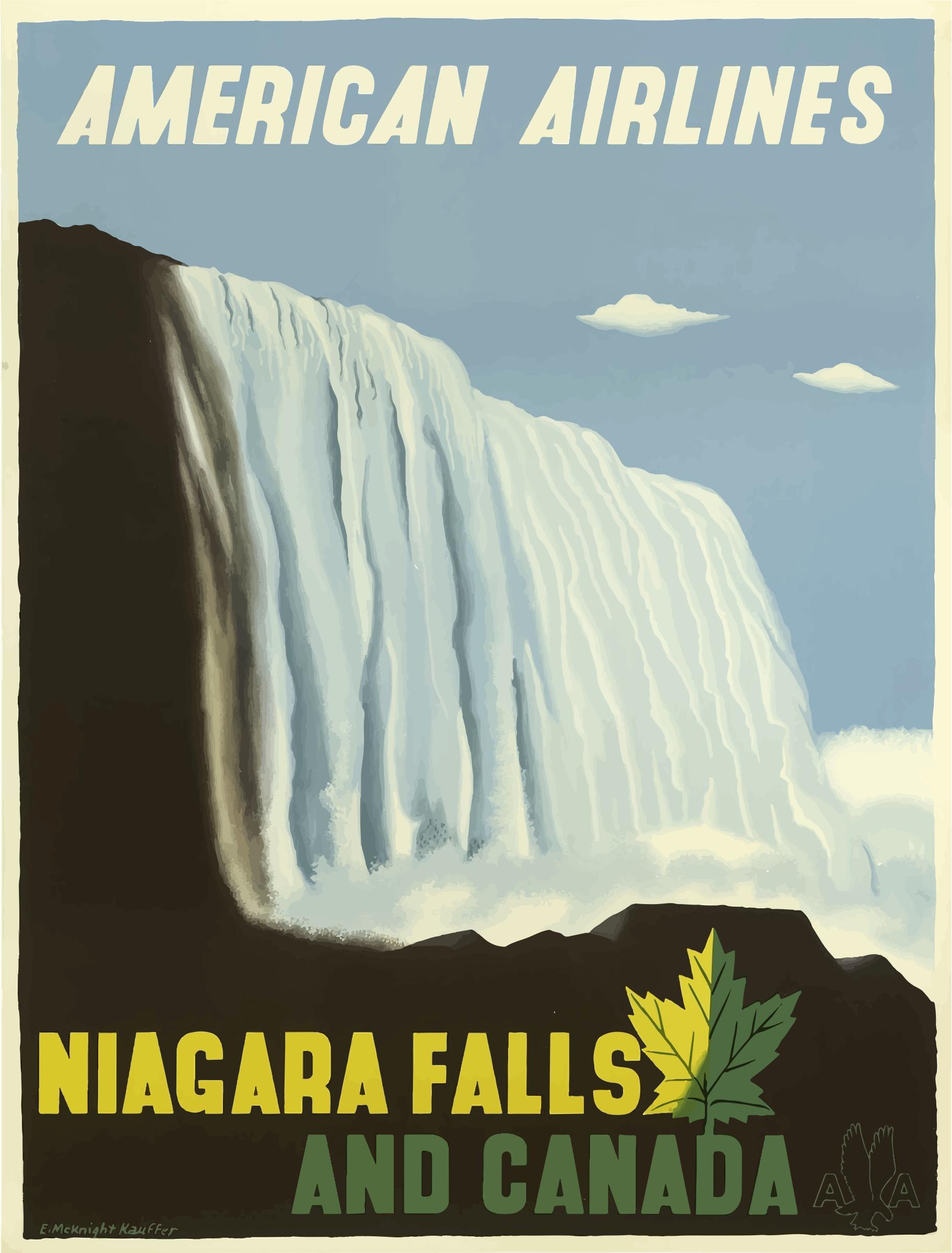 1823x2399 Vintage Travel Poster Niagara Falls And Canada Icons Png