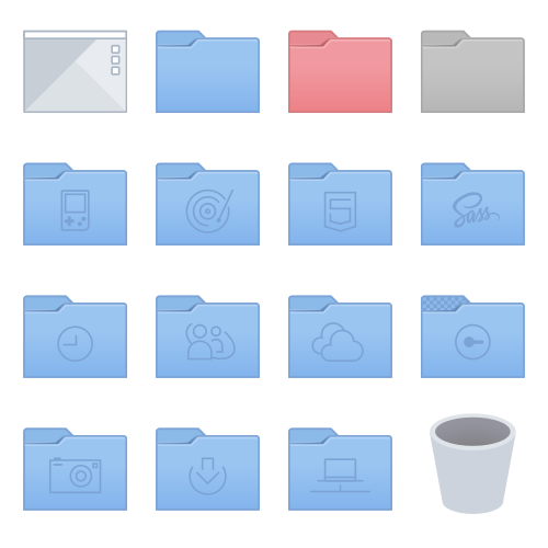 500x500 Pixel Perfect Folder Icons