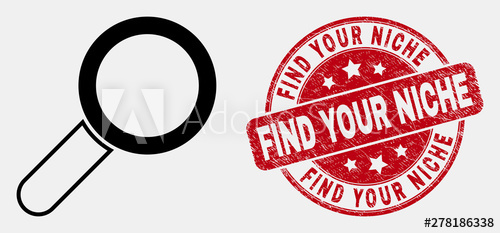 500x233 Vector Stroke Magnifier Tool Icon And Find Your Niche St Blue