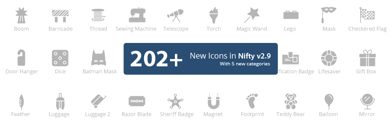 800x250 Solid Icons Pack Nifty