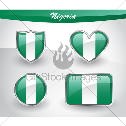Glossy Nigeria Flag Icon Set Gl Stock Images 500x500 Glossy Nigeria Flag Icon Set Gl Stock Images