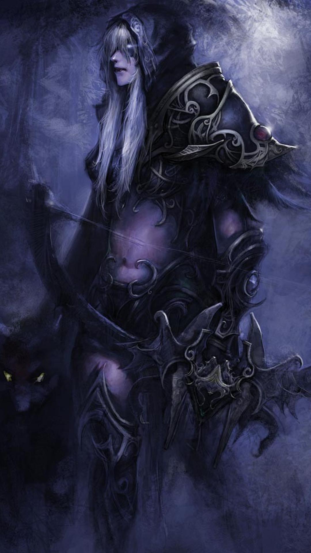 1080x1920 World Of Warcraft Night Elf Wallpaper