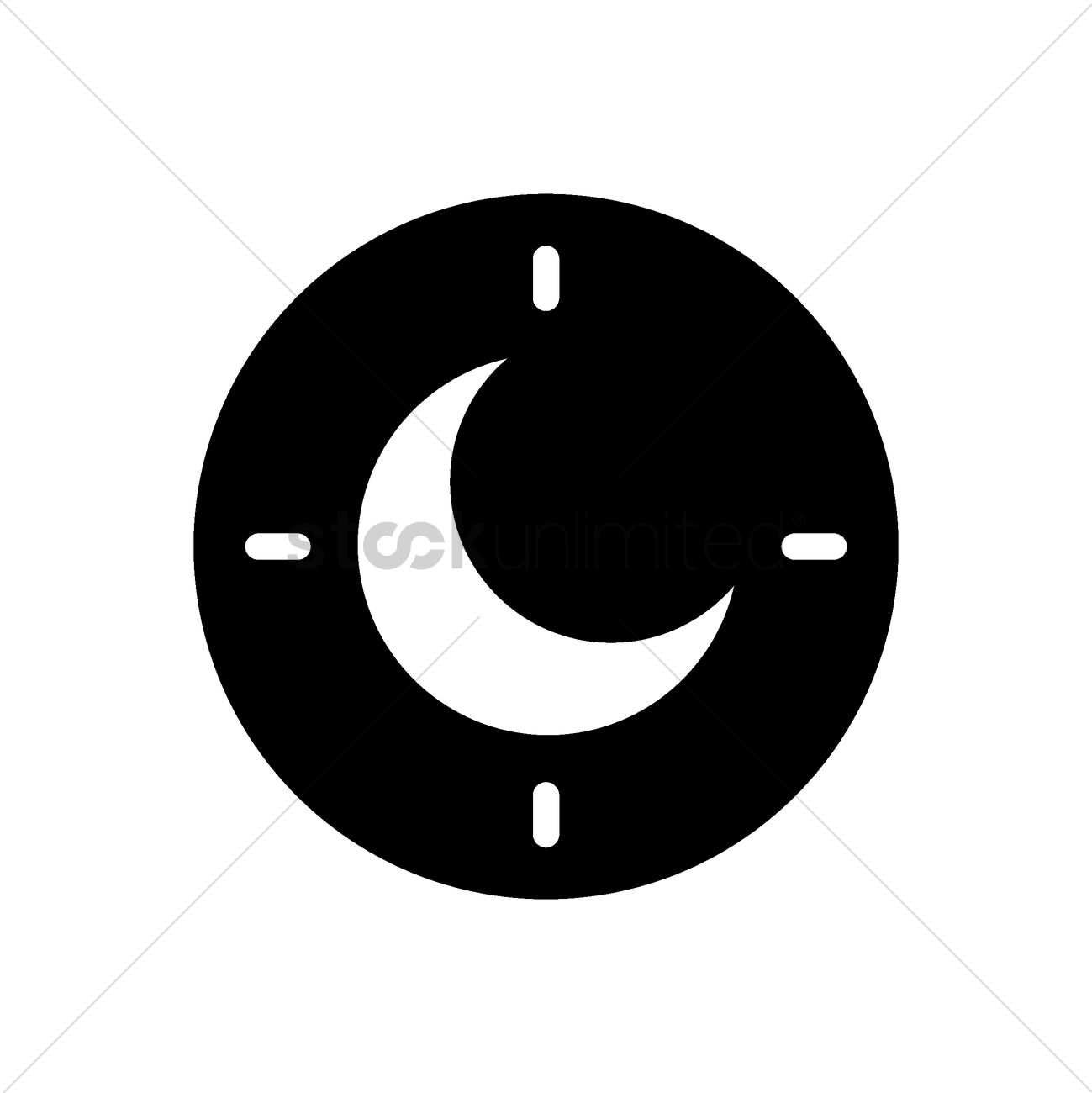 1299x1300 Night Time Icon Vector Image