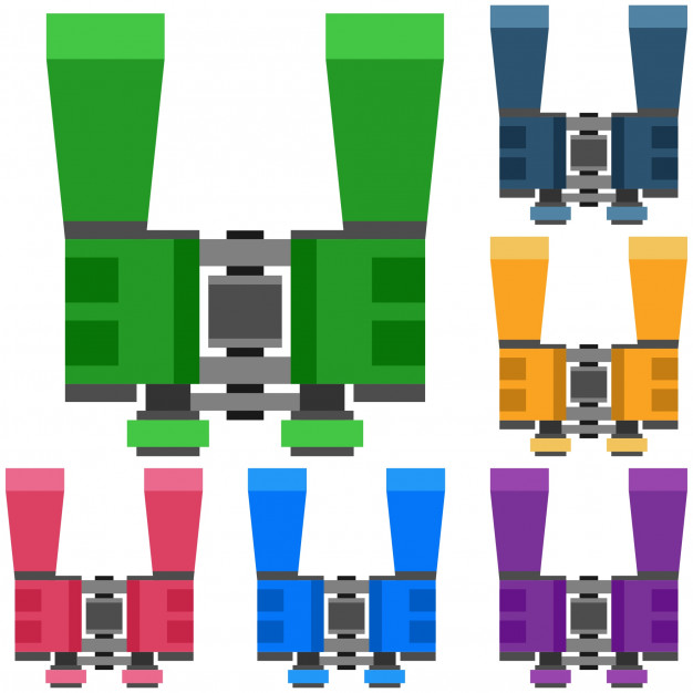 626x626 Colorful Binoculars Night Vision Element Icon Game Asset Vector