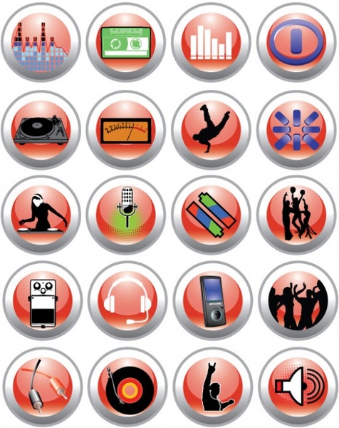 476x600 Free Vector Music And Nightlife Icon Set Free Vector In Adobe