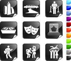 235x202 City Nightlife Fun Nine Royalty Free Vector Icon Set Vector Art