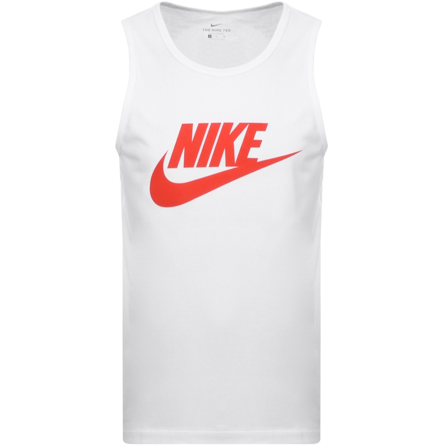 900x899 Nike Futura Icon Logo Vest T Shirt White Mainline Menswear