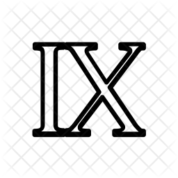 256x256 Nine Icon Of Line Style