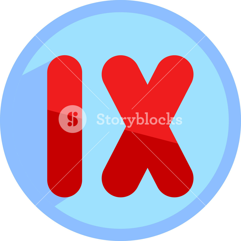 1000x1000 Roman Number Nine Icon Royalty Free Stock Image