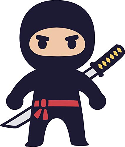 425x501 Adorable Kawaii Japanese Kid Ninja Cartoon Icon Vinyl