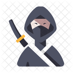 256x256 Ninja Icon Of Flat Style